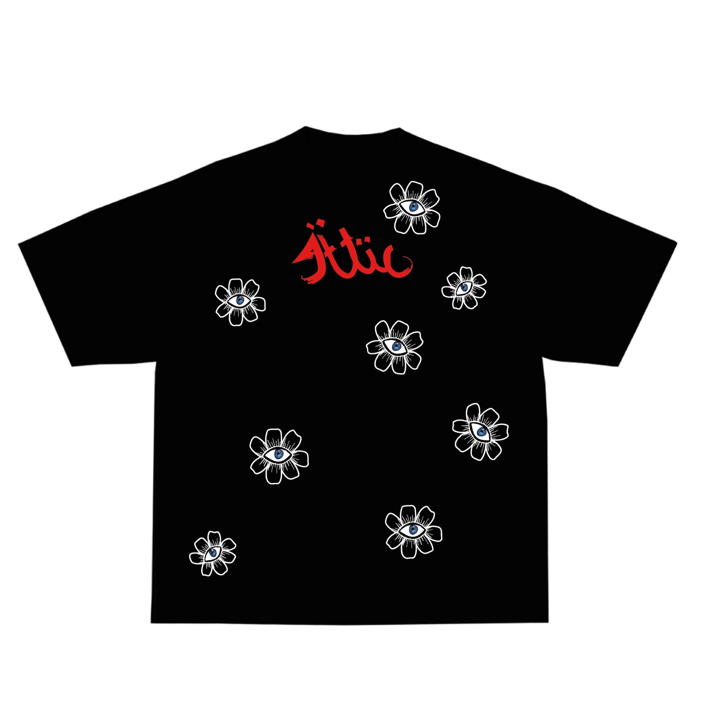 FLOWERS T-SHIRT B/W