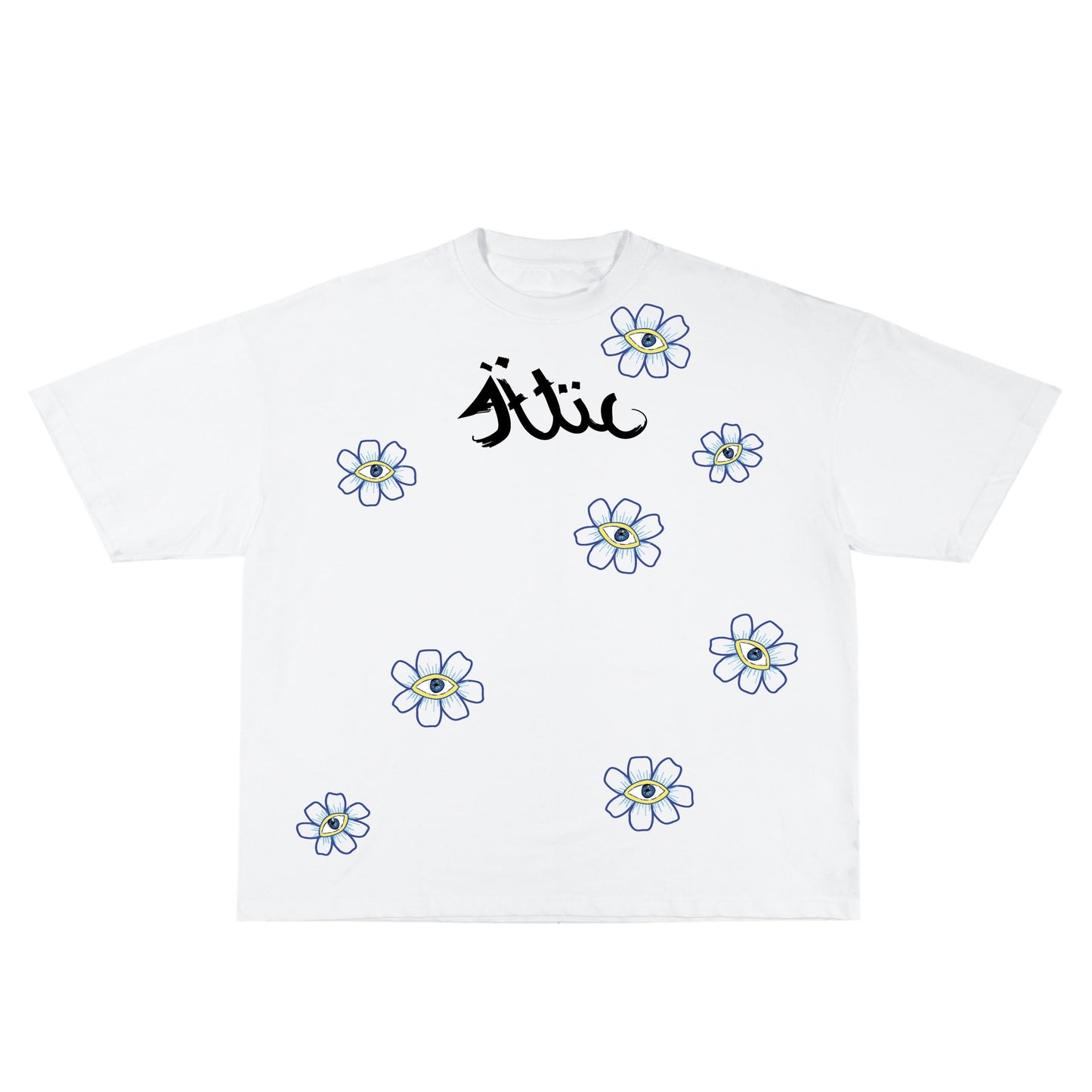 THE ATTIC FLOWERS T-SHIRT W/B